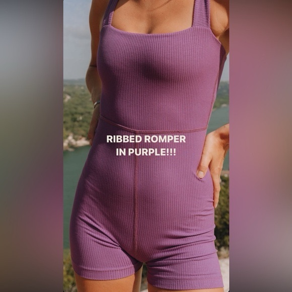 Daily Drills ribbed purple onesie romper size S - Picture 5 of 7